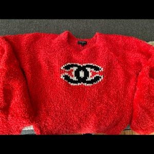 Chanel Red Sweater